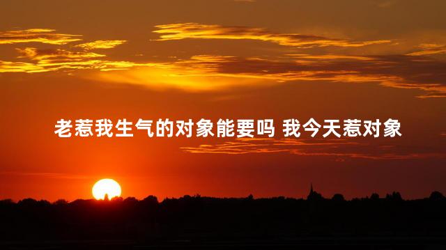 老惹我生气的对象能要吗 我今天惹对象生气了